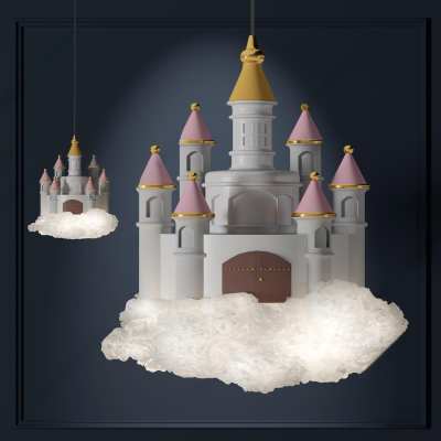 现代城堡吊灯3D模型下载